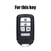 5 Button Remote Smart Car Zinc Alloy Key Fob Chain Ring Cover Case Keyless Entry PU Leather For Honda Pilot Civic Accord 2023