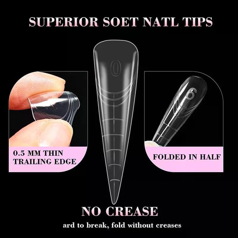 3D Eagle Claw Curved Fake Reusable Nails Full Cover Press On Nail Forms Molds Crystal Nail Extension Tip Suitable For Nail