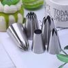 For  1 Set of 5 Large Stainless Steel Pipe Nozzles for Baking DIY Set Cake Decoration