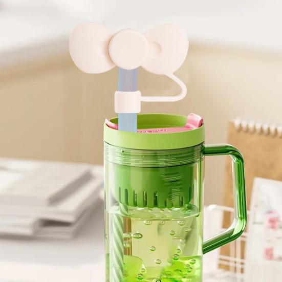Straw Cap Bow Shape 10mm Dust-Proof Leak-proof Reusable Food Grade Bottle Straw Dust Cover Tumblers Straw Toppers Drinking Straw Lids Water
