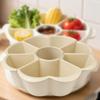 Veggie Tray Divided Serving Tray for Household Thanksgiving Family Gathering Multipurpose Rotating Hot Pot Vegetable Platter