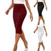 Midi sukně Jednobarevná Design s rozparkem vzadu Vysoký pas Sukně obepínající boky Zeštíhlující Kancelářská Práce Párty Denní nošení Sukně