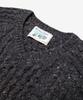 Noa (U) V-Neck Donegal Fisherman Sweater Heather Grey