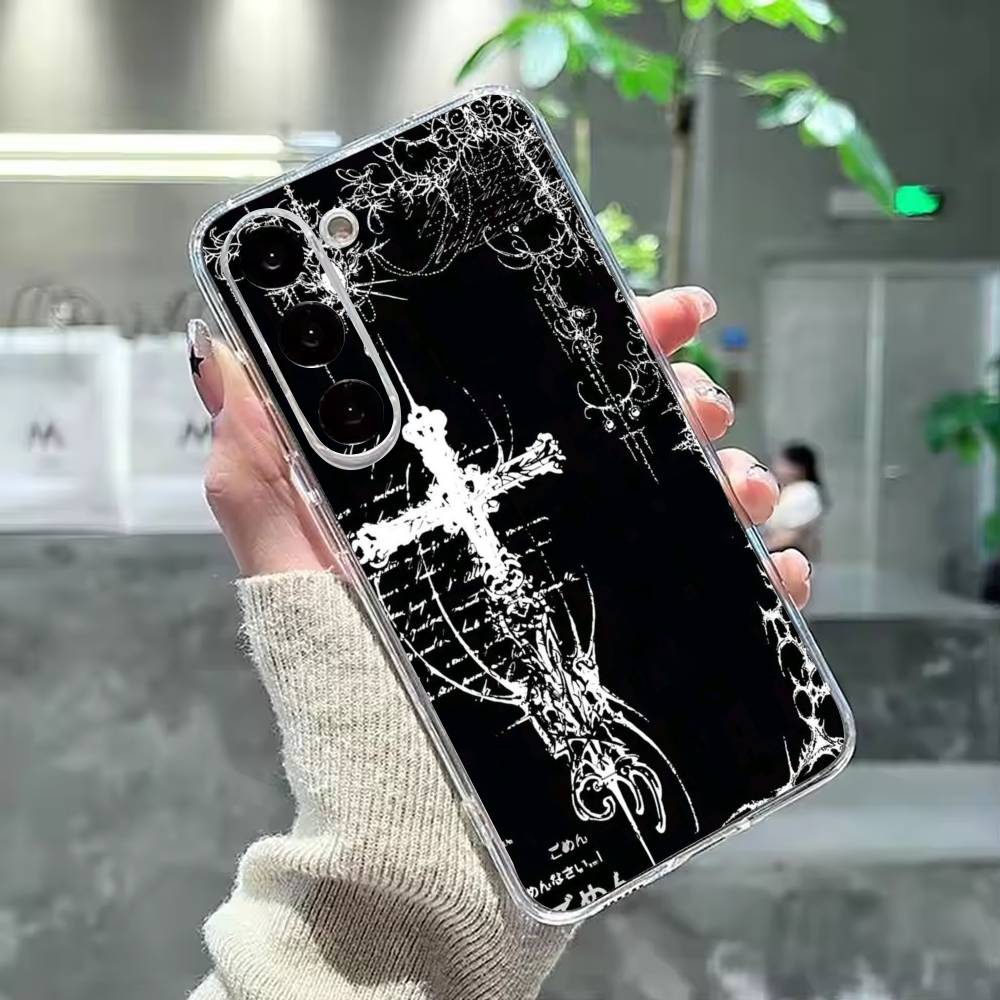 C-Cool Dark Gothic Cross Mark Phone Case For Samsung Galaxy A91,80,73,72 ,71,53,52,32 ,31,22,21s,20,Transparent Case