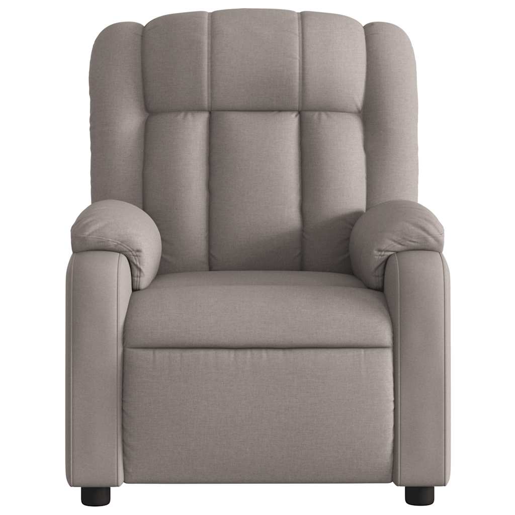 Electric Massage Chair Taupe Fabric