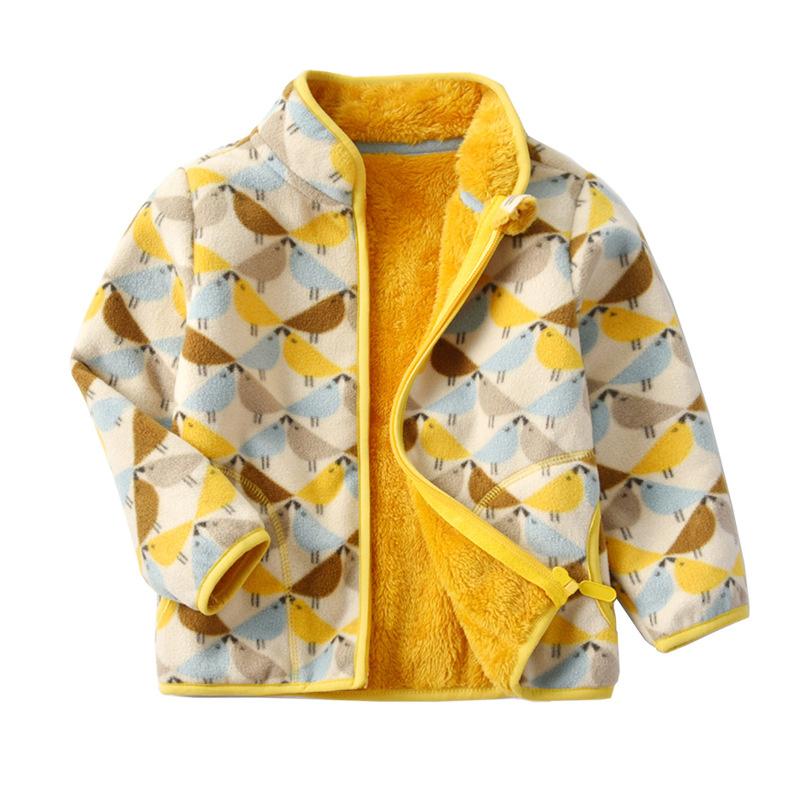 

2-8T Камуфляжная детская одежда для мальчиков и девочек зимние осенние флисовые куртки на молнии милые толстые детские пальто 3T