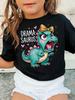 Drama Saurus Niedlicher Dinosaurier Mit Schleife Herz Grafikdruck T-Shirt Familienpassend Jungen Mädchen Kinder Kurzarm Tägliche T-Shirts