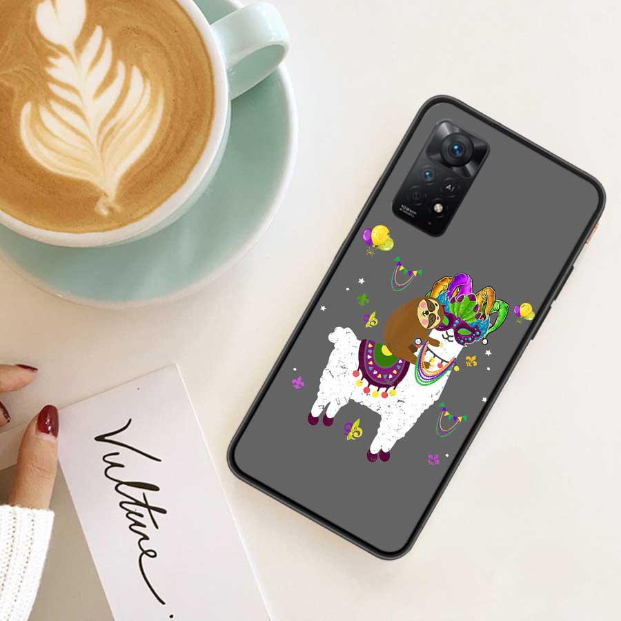 Cute Cartoon Llama Phone Case For Redmi Note 13 Pro 5G Plus 12 12C 10 10A 10C 9 9A 9C 9T 8 8A K60 K70 Pro Xiaomi Cover 7 7A 6 6A