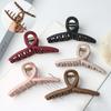 Korean Style Silicone Shark Clip Safe Straight Line Shaped Hair Claw Solid Color Shark Clip  Party