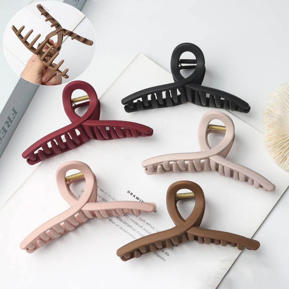 Korean Style Silicone Shark Clip Safe Straight Line Shaped Hair Claw Solid Color Shark Clip  Party