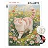 5D Pearl Kit Pearl Cat Floral Design DIY Enamel Art for Living Room Bedroom Wall Decoration Handmade Gift