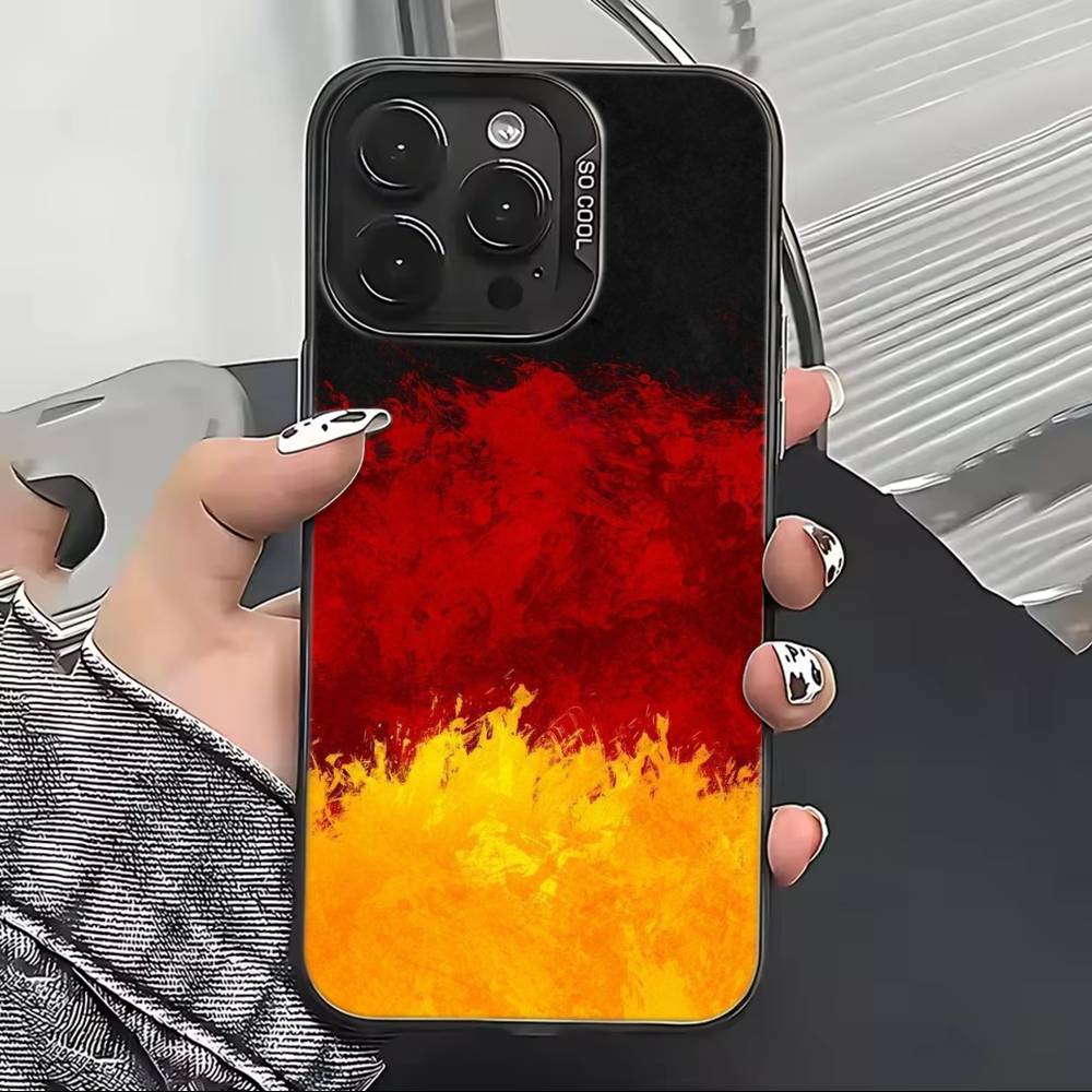 

Soccer Support G-Germany Phone Case For iPhone 17,16,15,14,13,12,11 Plus,Pro Max,XS,Colorful Silver Black Cover iPhone13ProMax