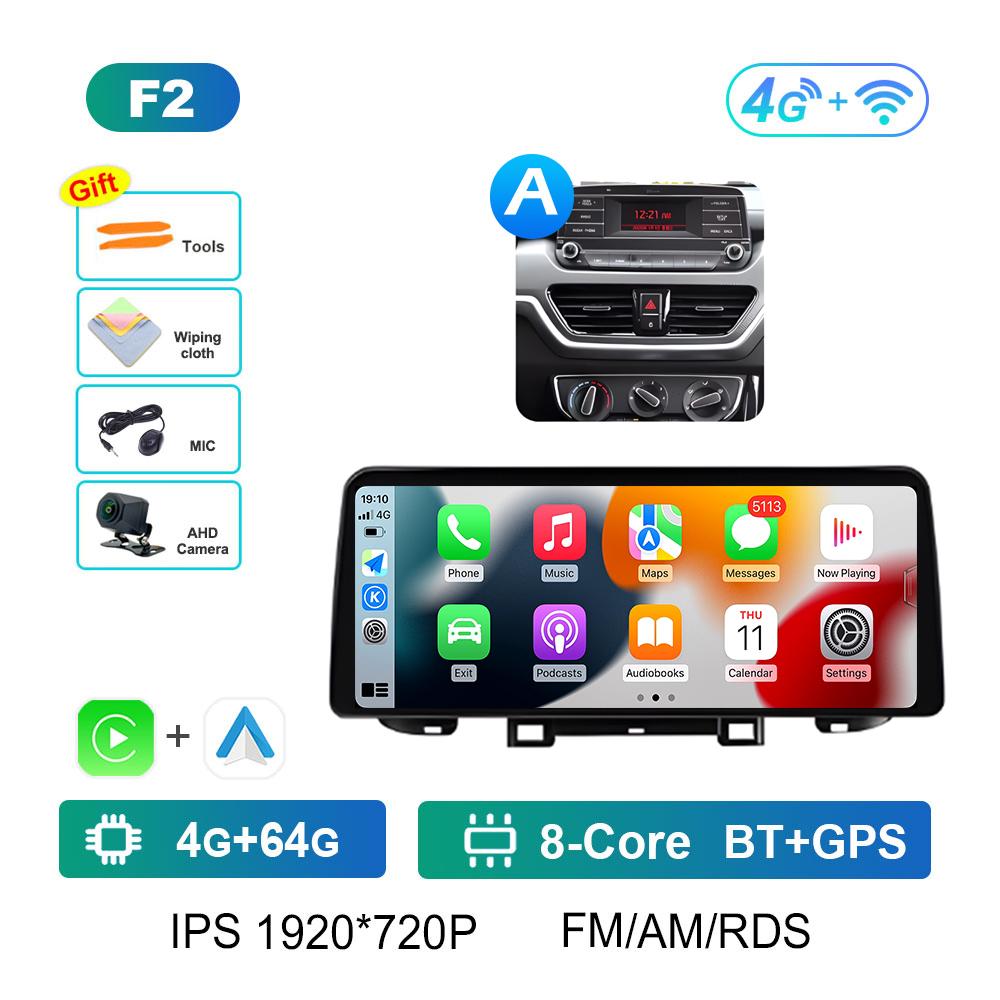 Android Intelligent System DSP Stereo for Kia Sportage 2018 - 2019 Wireless Carplay 12.3 Inch Touch ScreenCooling Fan Bluetooth