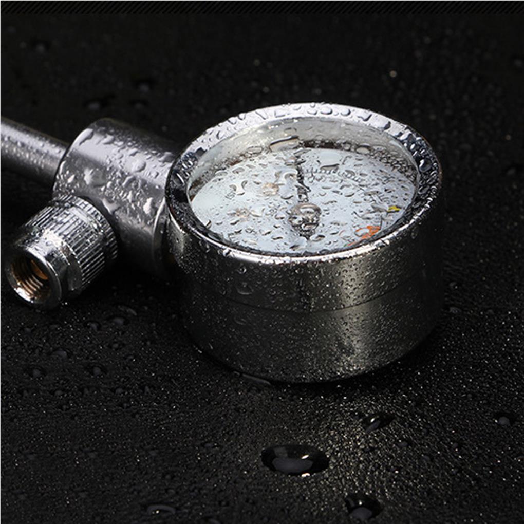 Tire Inflator Bike Pump Inflating Tools Gauge Aluminum Alloy Space Saving Compact Size Cycling Supplies Mini Pumps