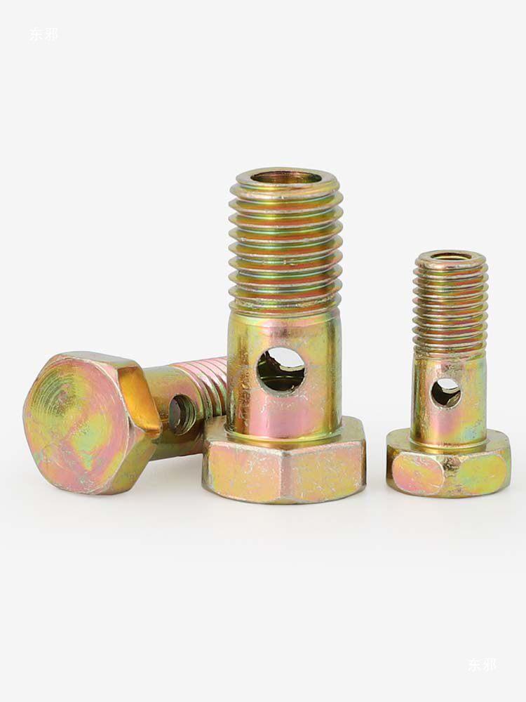 Hexagonal Dual Hole Hollow Screw Diesel Engine Oil Return Pipe Joint Bolt