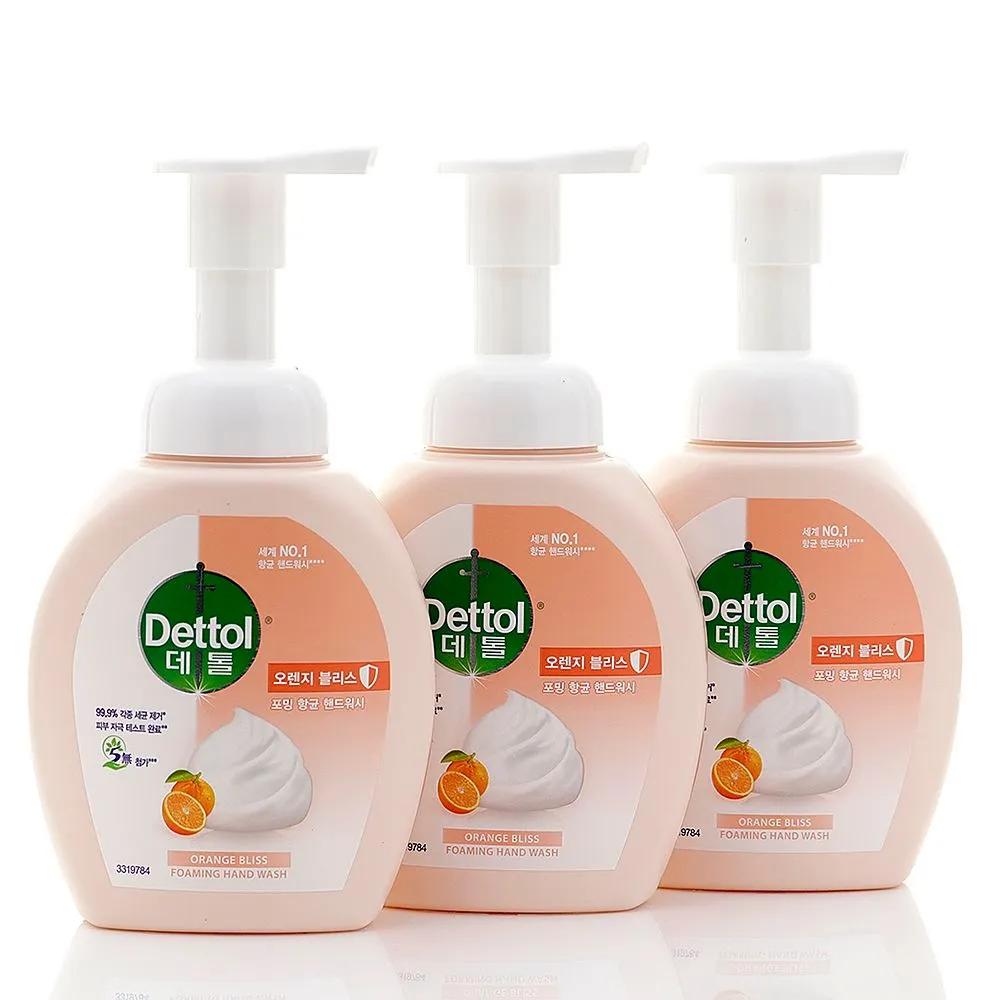 

Dettol Foaming Hand Wash Containers 250ml x 3 - Orange Foaming Hand Sanitizer, Convenient Foaming Soap