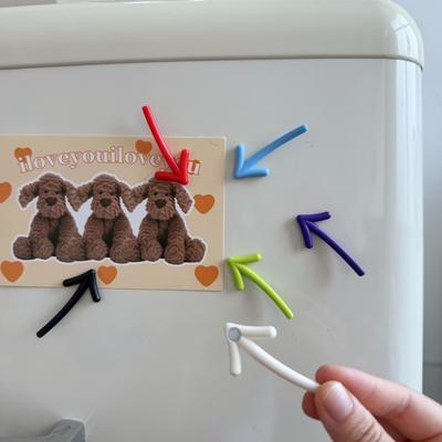 6Pcs Creative Arrow Balloon Whiteboard Message Holder Fridge Magnet Refrigerator Magnet Sticker for Home Kitchen Decorations