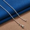 925 Sterling Silver 2mm Exquisite Cuban Chain Necklace for Men and Women, Fashionable Party Gift, Hip Hop Accessory