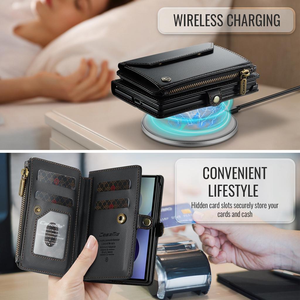 For Z Fold8 Wallet Case,Leather Flip Cover with Crossbody Strap Wristlet Kickstand for Samsung Galaxy Z Fold 8 2026