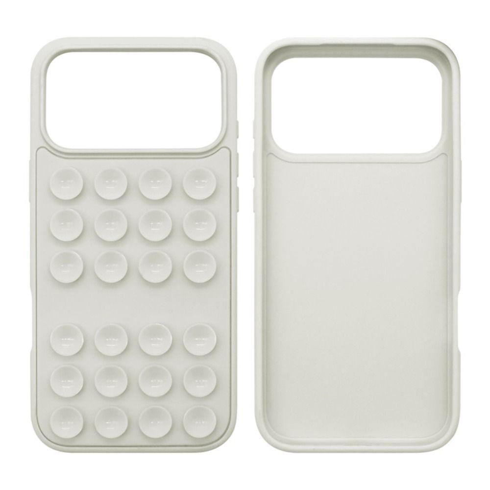 Silicone Phone Case Suction Cup Bracket Phone Protective Shell for iPhone 17/Air/17 Pro Max