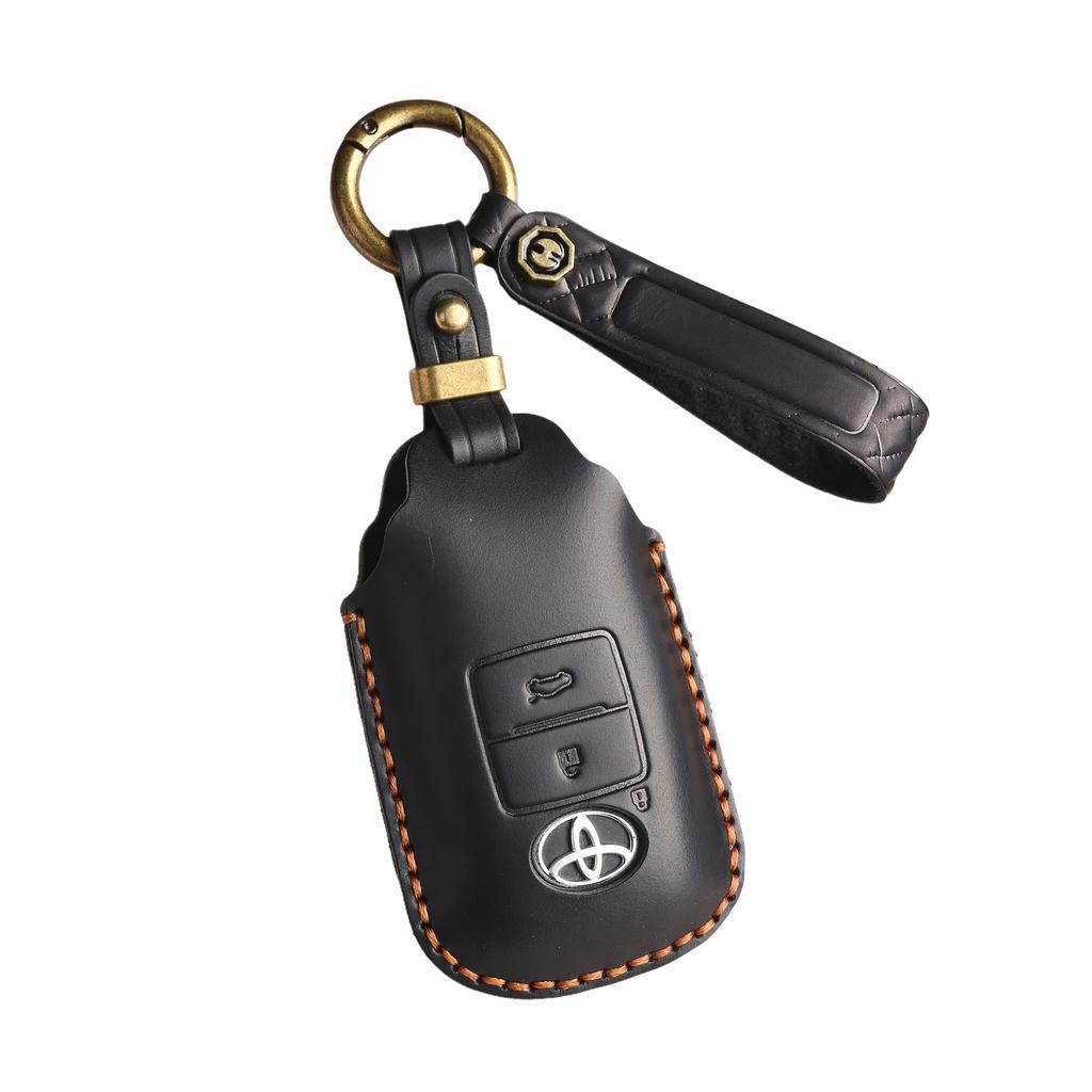 Retro Key Case Suitable for South East Asia Toyota Raize Key Case Beilu Da Pure Handmade Leather Shell Buckle