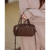 Boston Bowling Bag Pillow 2026 Small Handbag Women's Genuine Leather One-shoulder Cross-body Fashionable New Style