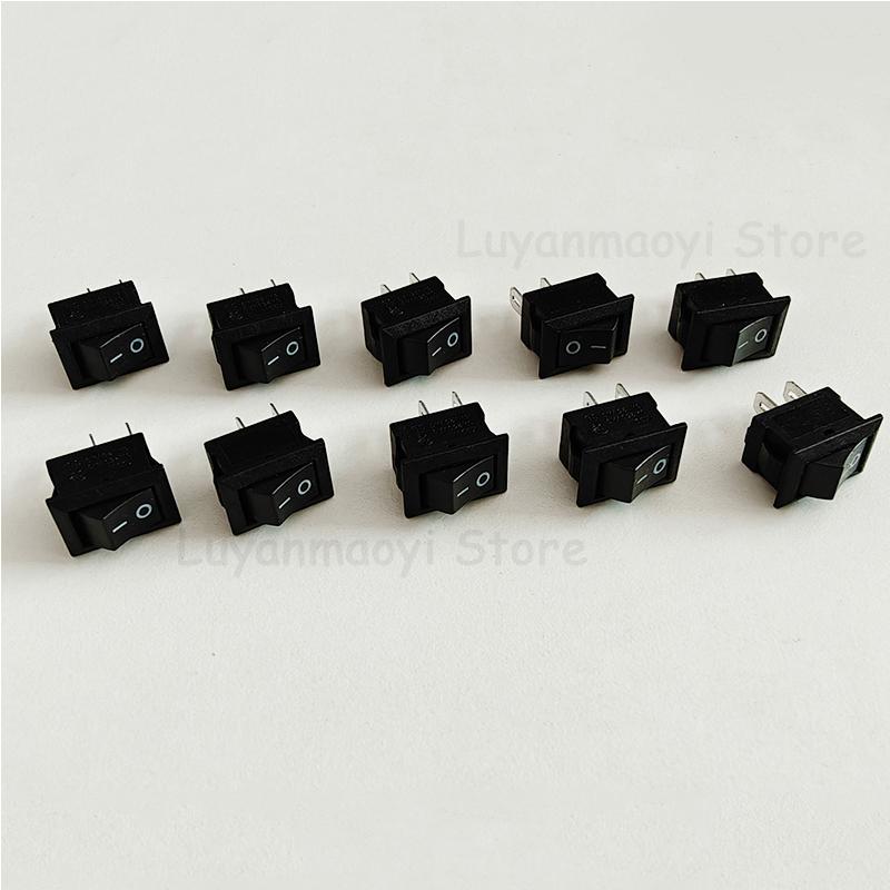 Push Button Switch 10x15mm SPST 2Pin 3A 250V KCD11 Snap-in on/Off Rocker Switch 10MM*15MM Black Red and White