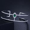 S0146 Jewelry, Micro-Inlaid Zircon Two-Layer Opening Adjustable Bracelet, Clothing Accessories Women