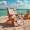 Personalized customized proof beach towel with The Loud House pattern - soft, absorbent,quick-drying,perfect swimming,camping&bathing