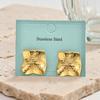 Geometry Texture Earring for Women Studs, Exaggerated Square Gold Color Earring, Statement Jewelry Wholesale