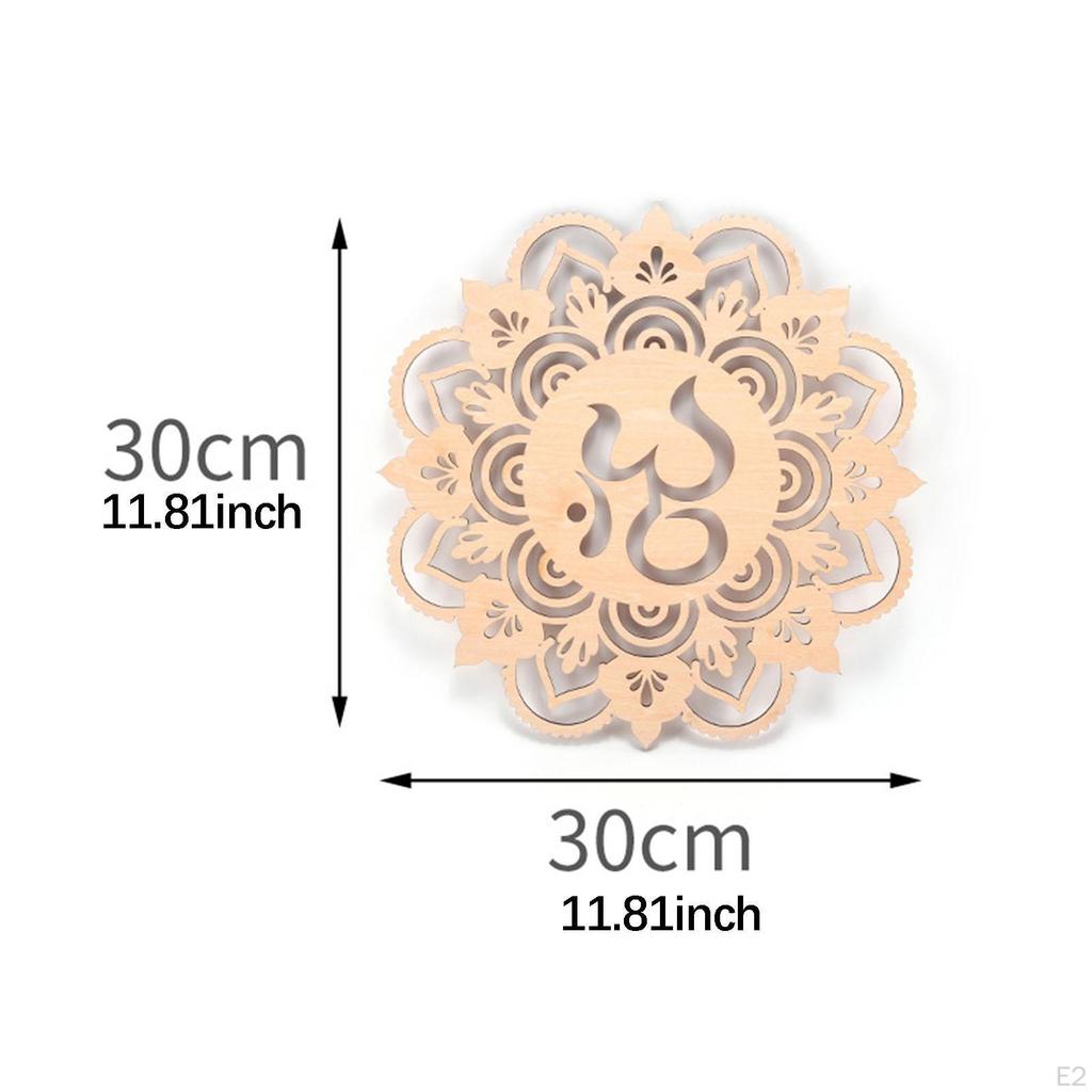 Geometric Wood Wall Art Hanging Decoration Sculpture Ornament for Bedroom Office