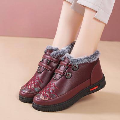 Winter Baumwollschuhe mit weicher Sohle und dicke Mutterschuhe zum Warmhalten ältere Schneestiefel