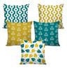 Set of 5 Multicolor Decorative Hand Made Jute Cushion Covers - CC14 - (12 Inch X 12 Inch)