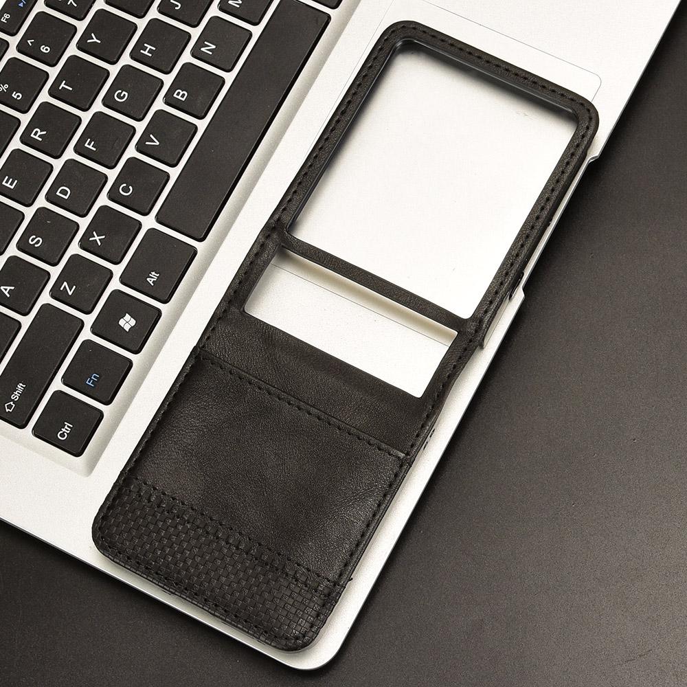 Für Motorola Razr 60 Ultra 5G/Razr Ultra 2025 5G Hülle Retro Textur Leder+PC Handyhülle mit Kartenfach