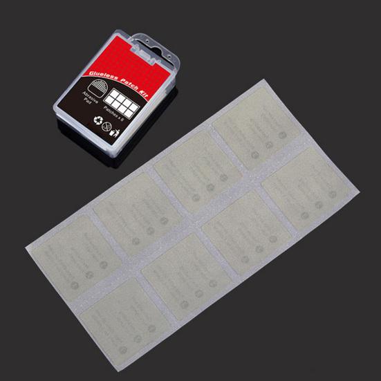 8Pcs Bike Tyre Patches Transparent Easy to Use Small Rubber Bond Well Super Glue Layer Bicycle Puncture Box for Repair