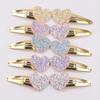 10pcs/lot Small Size Girls Hairclips Glitter Heart Birthday Gift Baby Girls Hair Accessories Kids Hair Clip For Children
