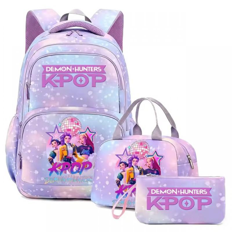 K-Pop Inspired Dual Compartment Backpack Teen Girls - Large Capacity 75L School Bag With Lunch Pouch Laptop Sleeve