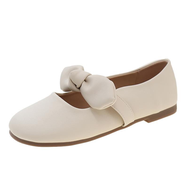 2024new Soft Sole Single Shoes Comfortable Flat Bottom Casual Simple All-match Mary Jane Bowknot Shoes for Women Summertime