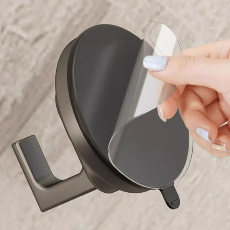Suction Cup Hooks Wall Mounted Bathroom Clothes Hanger Kitchen Cabinet Door Hooks For Bathroom Tile Glass Surfaces