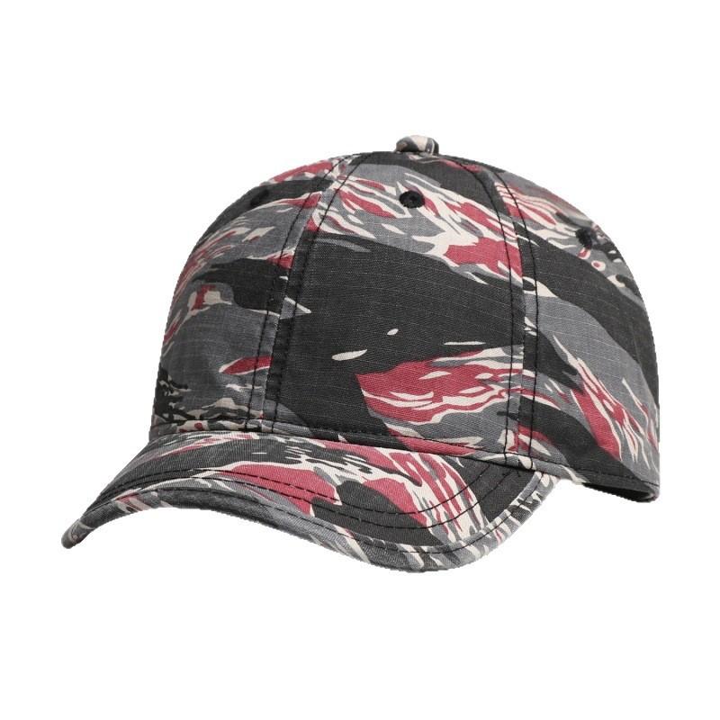 Camouflage Kappe mit kurzem Schirm, weiche Kappe, Baseballkappe für Herren und Damen, vielseitig, lässig, für draußen, kleine Schirmmütze, Retro Mode