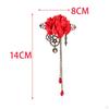 Mechanical Hairpin Steam Gear Brooch with Tassels Suit Pin Alloy Women for Dress Coat