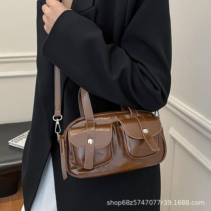 Fashion Versatile Korean Version Bowling Bag 2025 New Shoulder Messenger Bag Foreign Style Niche Design Personalized Pillow Bag