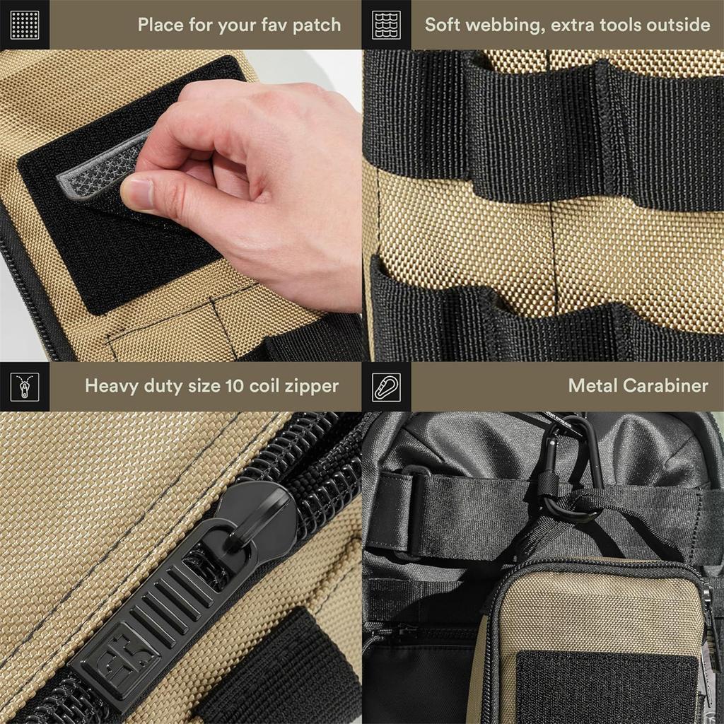 Heavy Duty Small Tool Bag Pouch Portable Utility Organizer Case with Handle for Motorcycle Road Bike Electrician