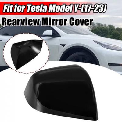 For Tesla Model Y 2017-23 Right Side Rear View Side Mirror Cover Cap Gloss Black