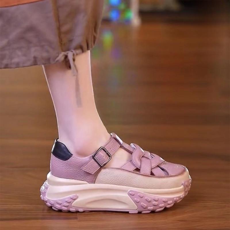 Thick Soled Anti Odor Dad Shoes, Breathable Casual Shoes, New Hollow Out Versatile Sandals for Women