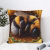 Pillow Case Bee And Flowers Soft Pillow Cover For Sofa Home Decor Morden Pillowcases