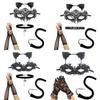 Halloween Costume Accessories Cat Girl Mask With Lace And Ears For Themed Parties