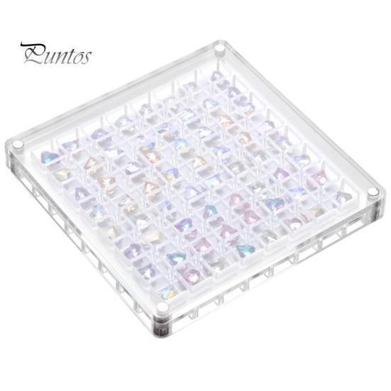 

Акриловая коробка со стразами для ногтей, сетка, легкий доступ, прозрачный органайзер для инструментов для хранения, экологически чистая коробка со стразами для ногтей C