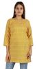 Moomaya Womens Tops Rayon Block Print Tunic 3 4th Sleeve Tunic Summer Blouse