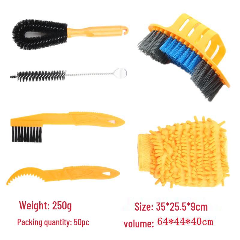 Portable Mountain Bike Chain Cleaner & Maintenance Brush Kit